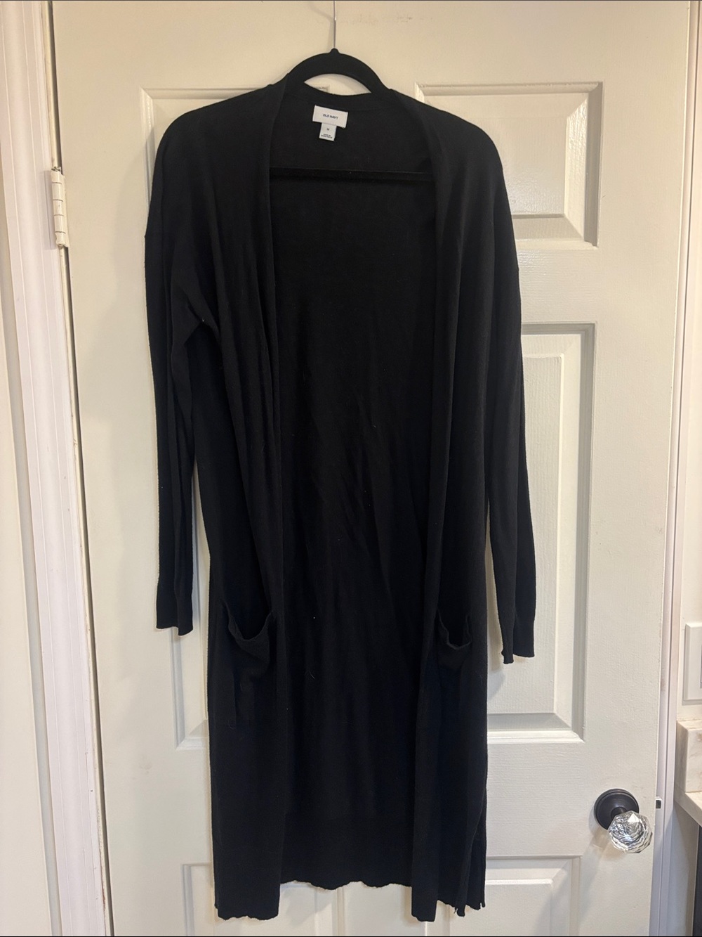 Old Navy Black Long Open-Front Cardigan - Picture 1 of 2